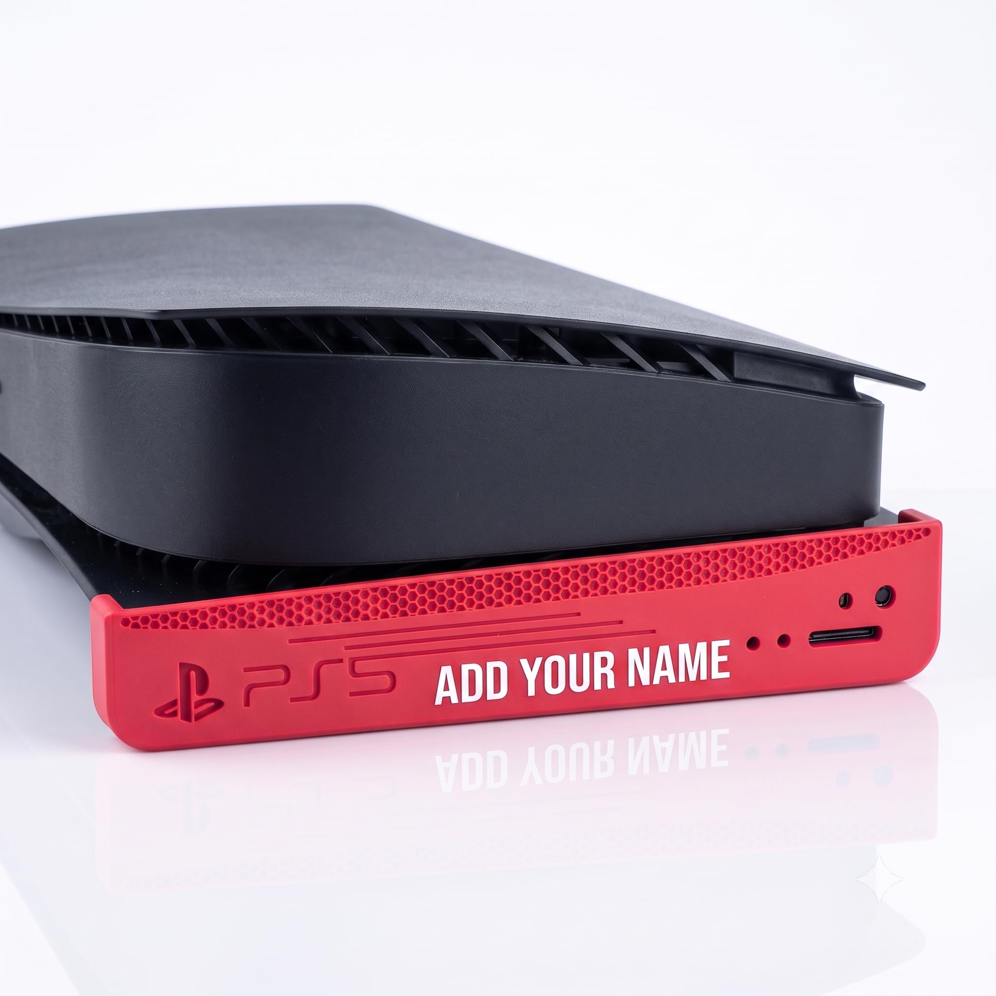 HyperShield Horizontal Stand for PS5 Fat Console, Heavy-Duty Desk Base Mount Accessories for PlayStation 5 Disc & Digital Edition, Anti-Slip Design - Text Customizable-image-25