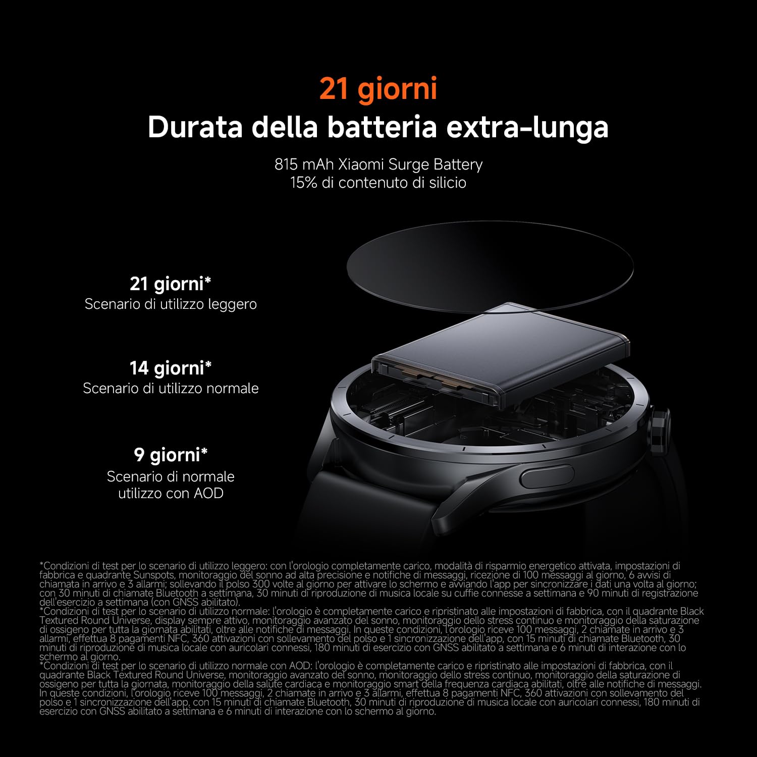 XIAOMI Watch S5 46 mm, Smartwatch per Uomo/Donna, AMOLED da 1,48", Fitness Tracker con Monitoraggio del Sonno, 21 Giorni, 150+ Modalità Sportive, GPS Dual-Band, NFC, Android&iOS, Nero