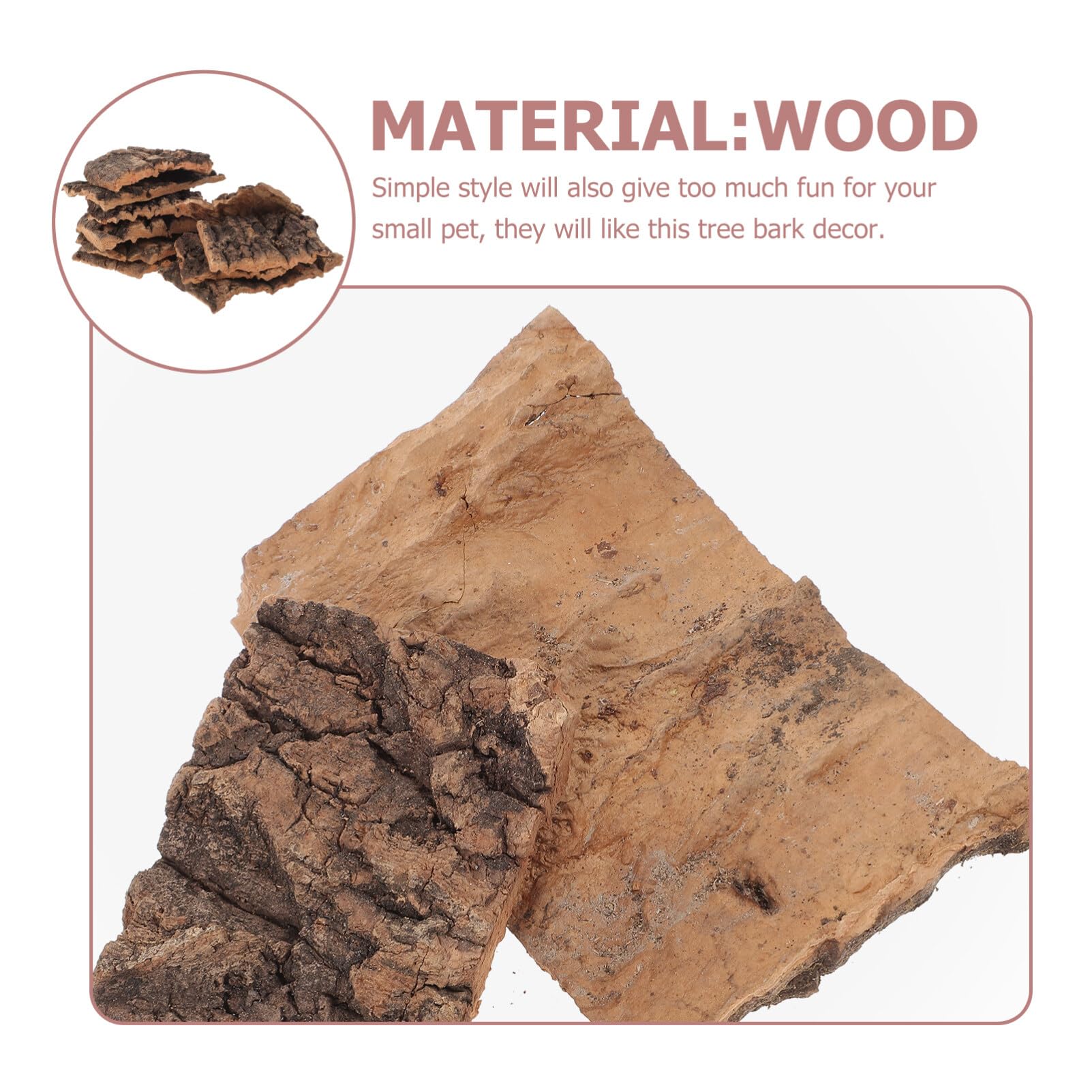 Zerodeko Lot de 10 Plateformes en Écorce De Bois pour Reptiles Lézards Et Tortues Décor Naturel De Terrarium pour Grimpe Et Repos