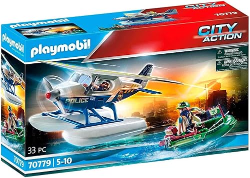 Playmobil Juguete de hidroavión de policía