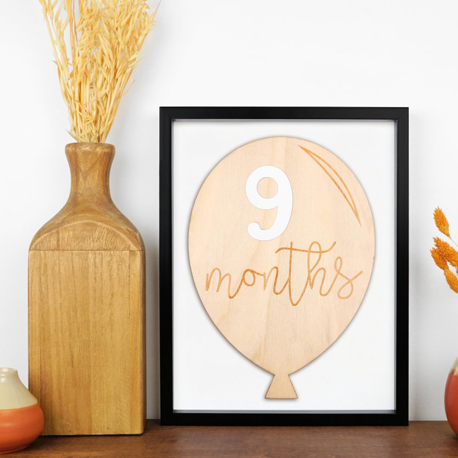 Annonce Naissance Bébé Panneau - Forme Ballon - Contreplaqué Peuplier - Kit Complet Ardoise Annonce Nouveau-né