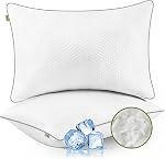 Queen Cooling Shredded Memory Foam Pillow for Sleeping, Queen Pillows Set of 2 for Hot Sleepers Adjustable Firm Pillow for Side, Back, Stomach Sleepers