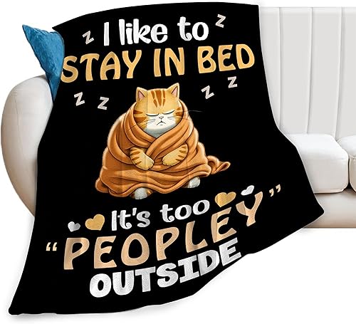 Divertida manta de gato para niñas y mujeres, regalos para amantes de los gatos, ultra suave y acogedora, manta de forro polar de gato mullido para