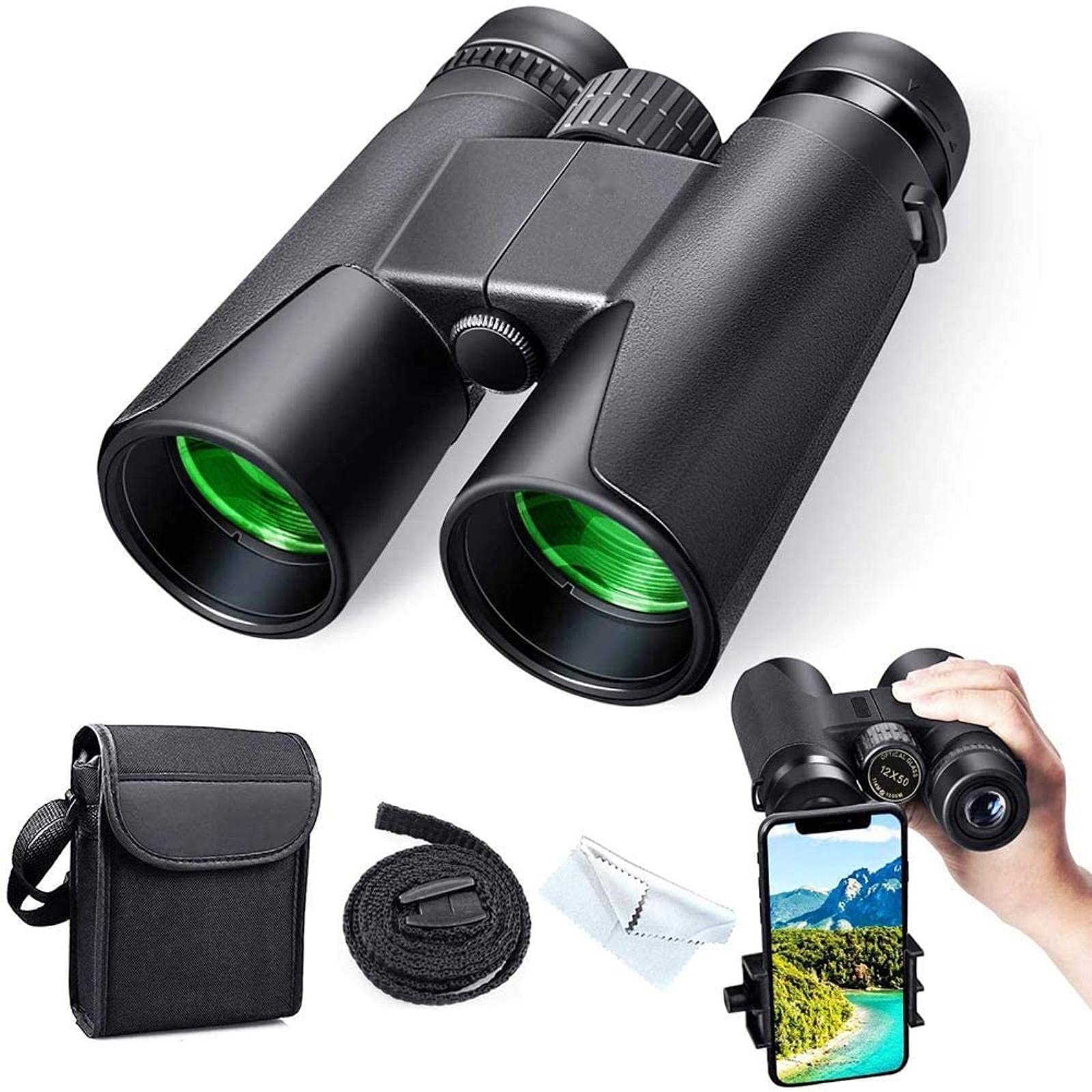 Jumelles adultes 12x42 contre la buée pour observer les oiseaux