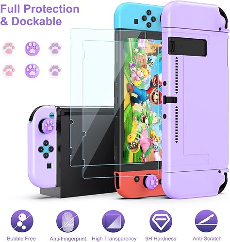 Miniatura 6 de innoAura - Funda para interruptor NS Switch - Paquete de accesorios para interruptor 18 en 1 con funda de transporte para interruptores funda para