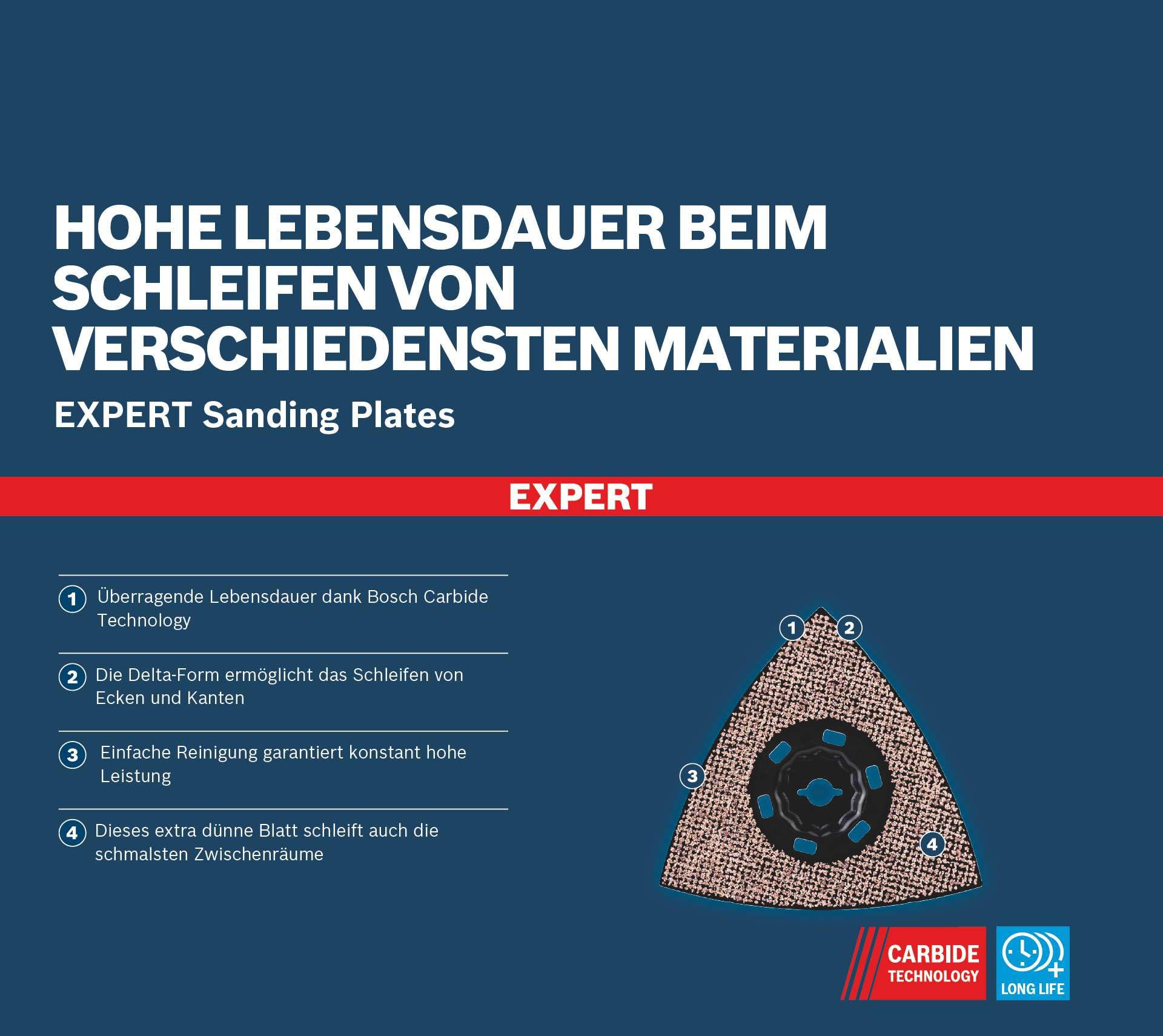 Bosch Accessories 1x Plateau de ponçage pour outil multifonction Expert Sanding Plate MAVZ 116 RT4 (pour Mortier, Ø 116 mm, Grain 40, Accessoire Outil multifonction)