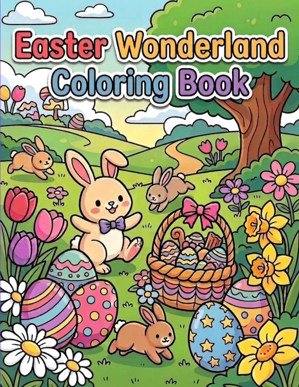 Easter Wonderland Coloring Book: 40 Enchanting Pages of Bunnies, Eggs, and Springtime Delights: Creative Easter Activity Book for Kids and Adults with Beautiful Illustrations of Holiday Fun