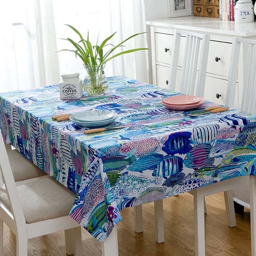 Nappe de poisson de l'océan tropical tissu adiabatique nappe 90x140cm
