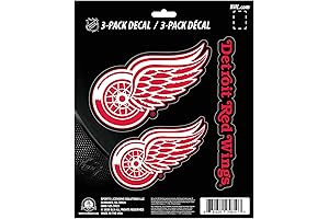 FANMATS NHL Detroit Red Wings Team Decal, 3-Pack