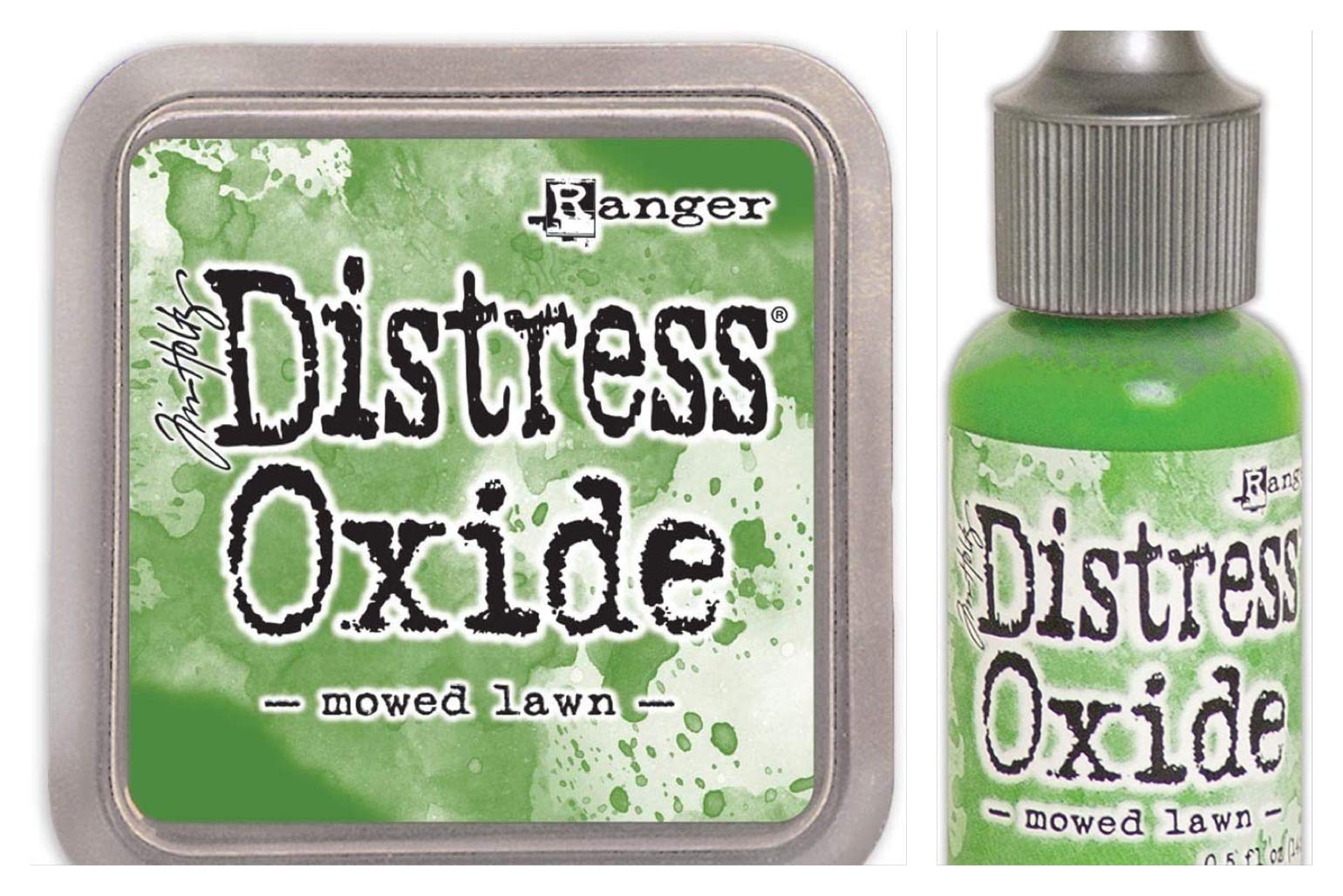 Almohadilla de óxido Distress Mowed Lawn tinta base agua recarga Tim Holtz