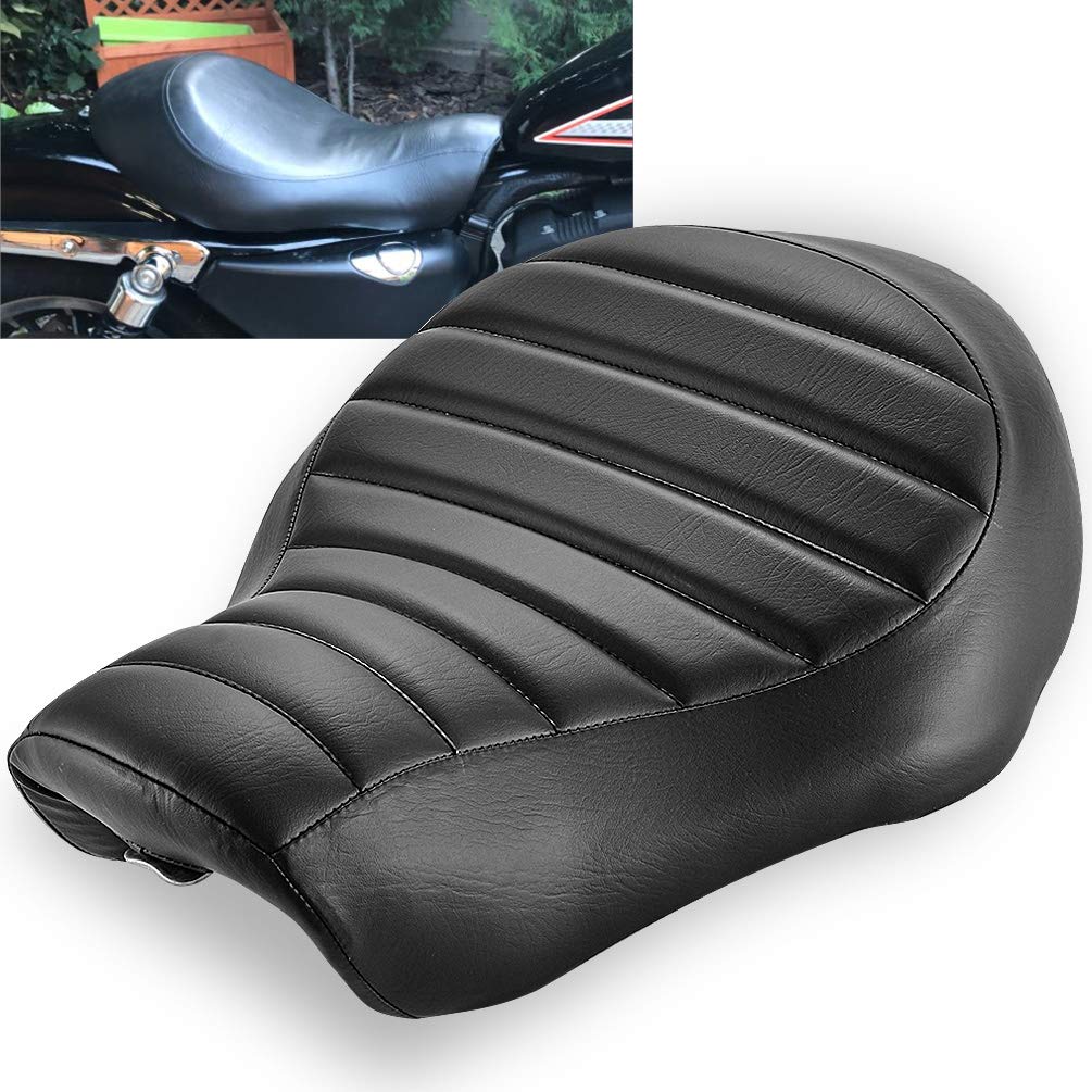 Siège Moto Café Racer Pour Harley XL883N/XL883L 2005-2013 | Cuir Synthétique Noir - Style Rétro & Confortable