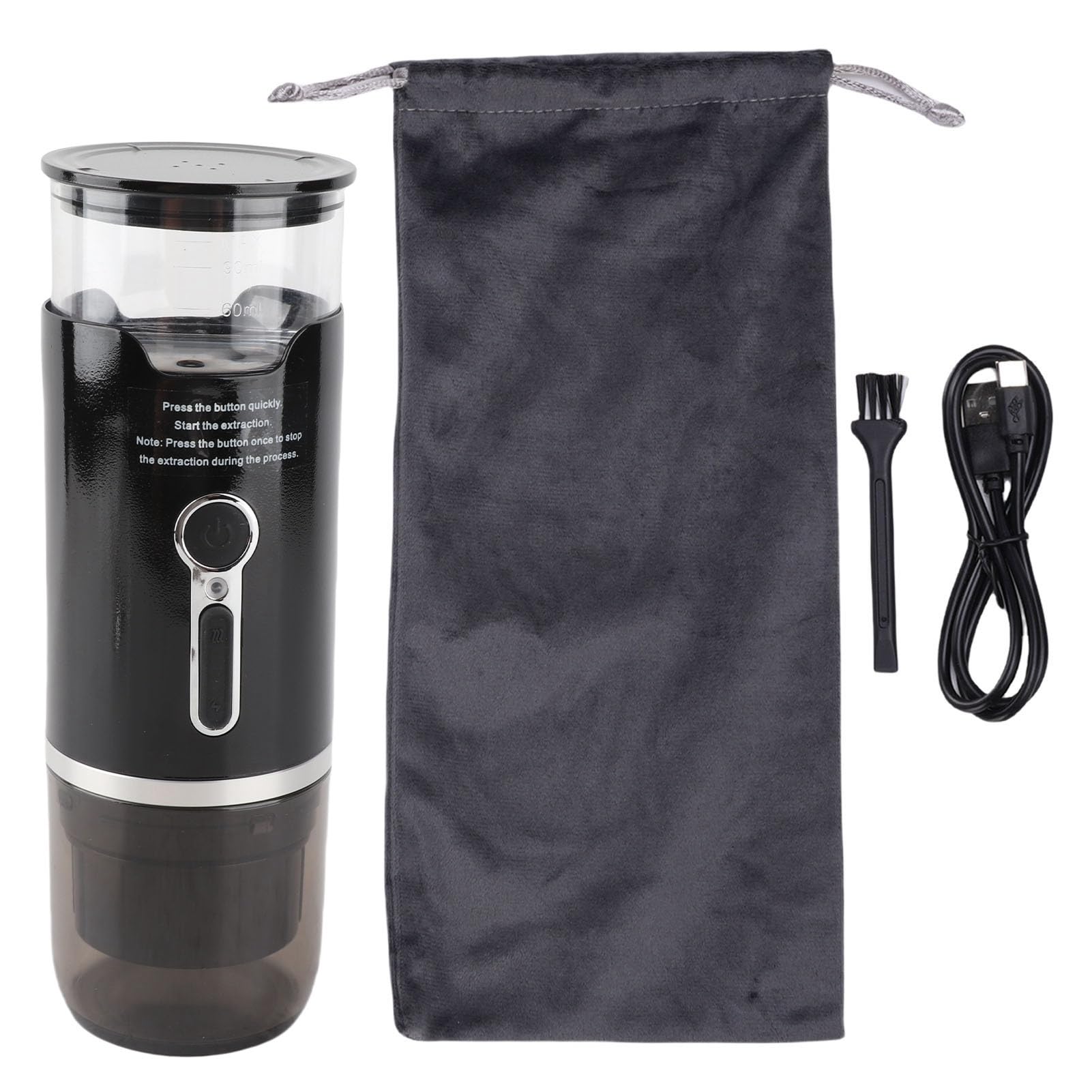 Sonew Portátil de 8 Barras, Totalmente Automática, 12 V, para Cápsulas y café Molido, Compacta con Batería Incorporada para Viajes, Camping, Viajes por Carretera