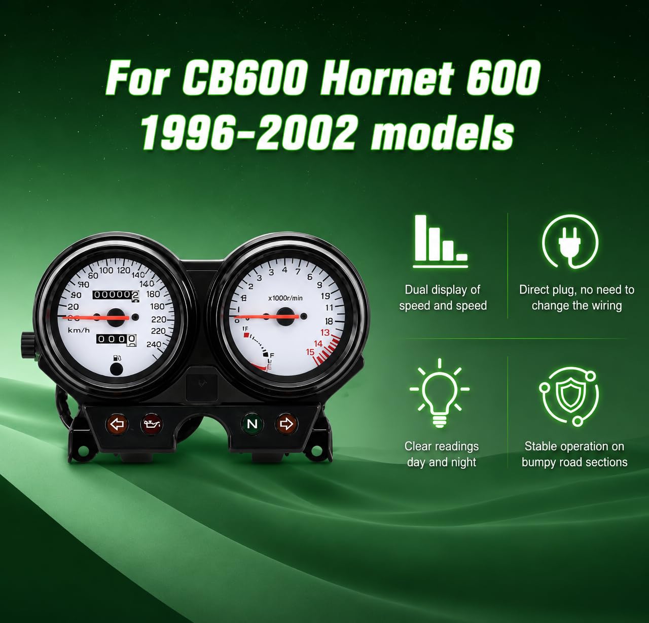 Compteur de Vitesse pour Moto, Affichage numérique, tachymètre, jauge, minuterie pour Hornet 600 CB600 1996 – 2002, vélo de Rue