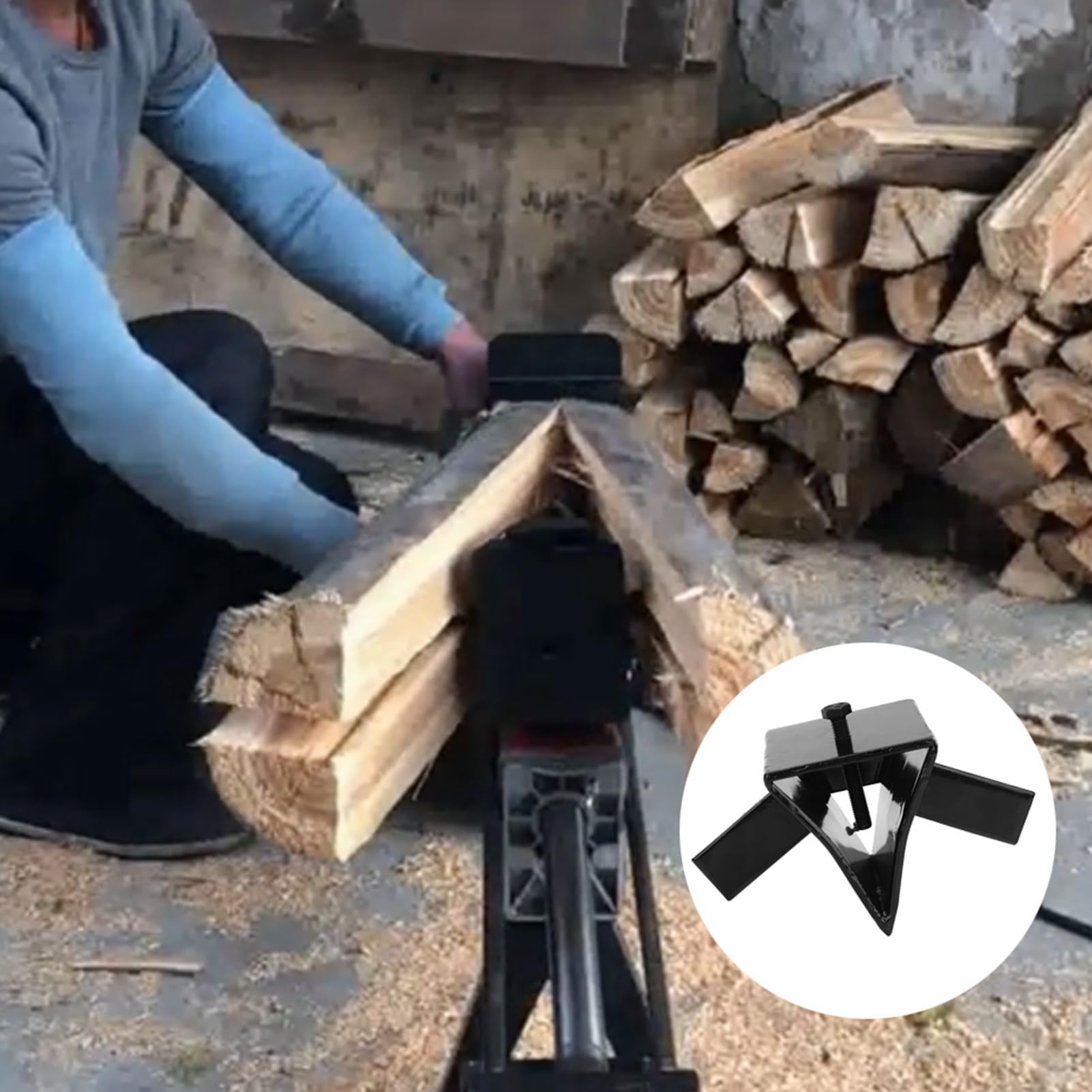 Cabeza de corte en cruz hidráulica eléctrica para madera, Cabezal de cortador de madera de acero de titanio adecuado para cortador de madera horizontal