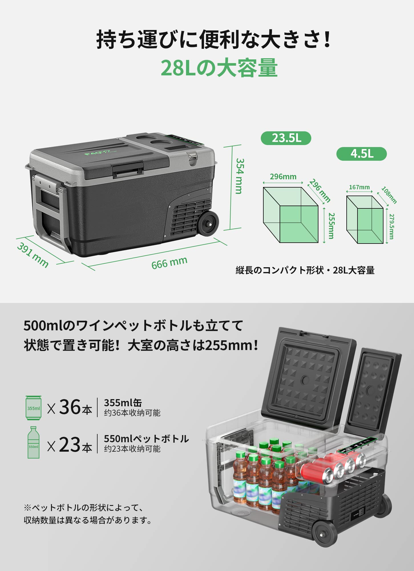 Amazon.co.jp: F40C4TMP 車載冷蔵庫 28L ポータブル冷蔵庫 【2室2蓋 Amazon.co.jp: F40C4TMP 車載冷蔵庫 28L ポータブル冷蔵庫 【2室2蓋