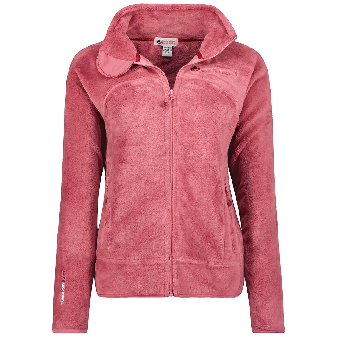 Canadian Peak Udilas Lady - Polaire Fine Femme Chaude Fermeture Zip - Veste Automne Hiver Printemps Chaud Femmes - Longues Manches Vetement Pull Fourrure Doux Confort (Rose Poudre XL)