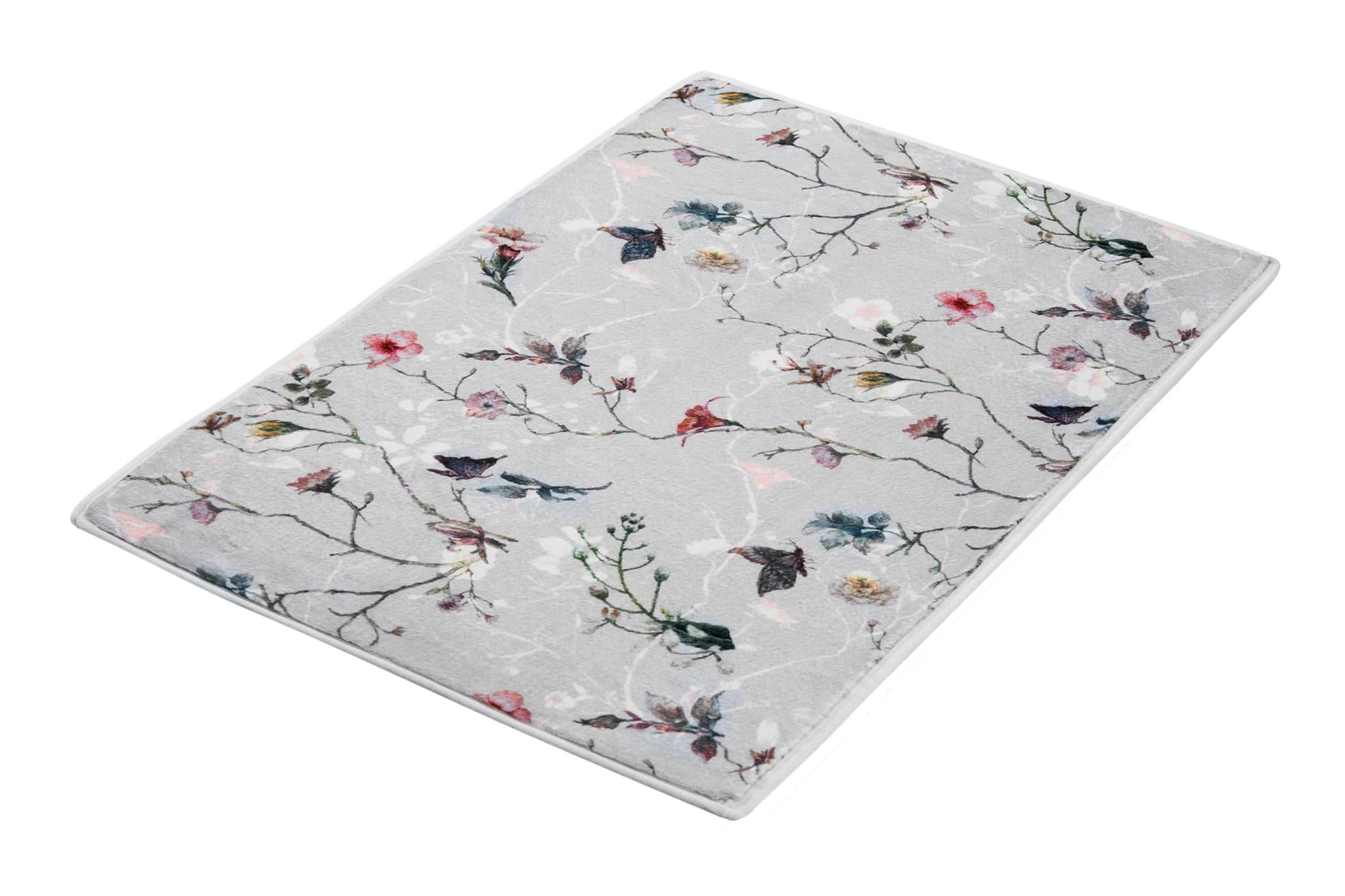 Kleine Wolke Badteppich Flores, Farbe: Multicolor, Material: 100 % Polyester, Größe: 50x 60 cm