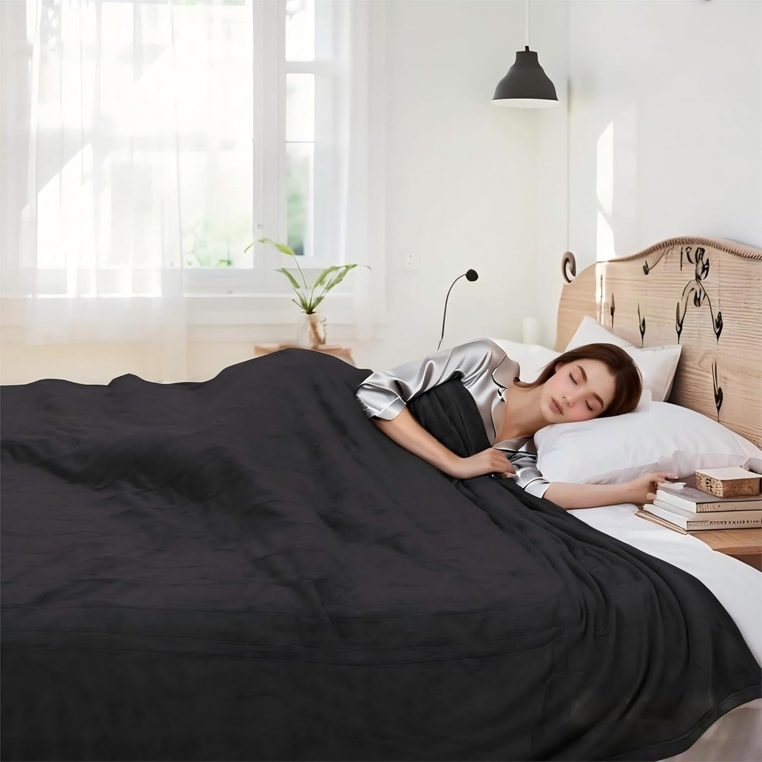 Electric Heated Blanket 72"x84" Full Size Flannel Heated Blanket, Cozy & Warm for All Night, 5 Heat Settings & 10 Hours Auto Off, Machine Washable, Iron Grey - Image 2