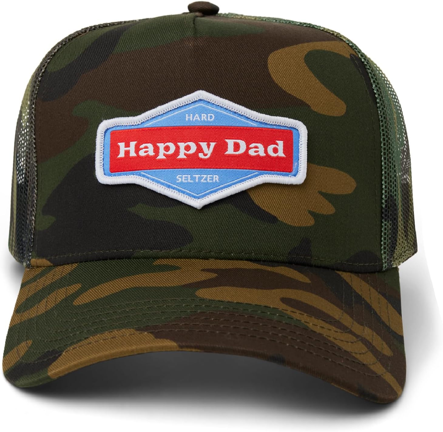 Happy Dad Hats for Men and Women, Available in Trucker Hat, 6 Panel Snapback Hat or Baseball Cap, Holiday & Birthday Gifts