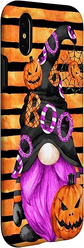 Miniatura 9 de iPhone 11 Pro Max - Gnomo de Halloween con barba y calabaza morada