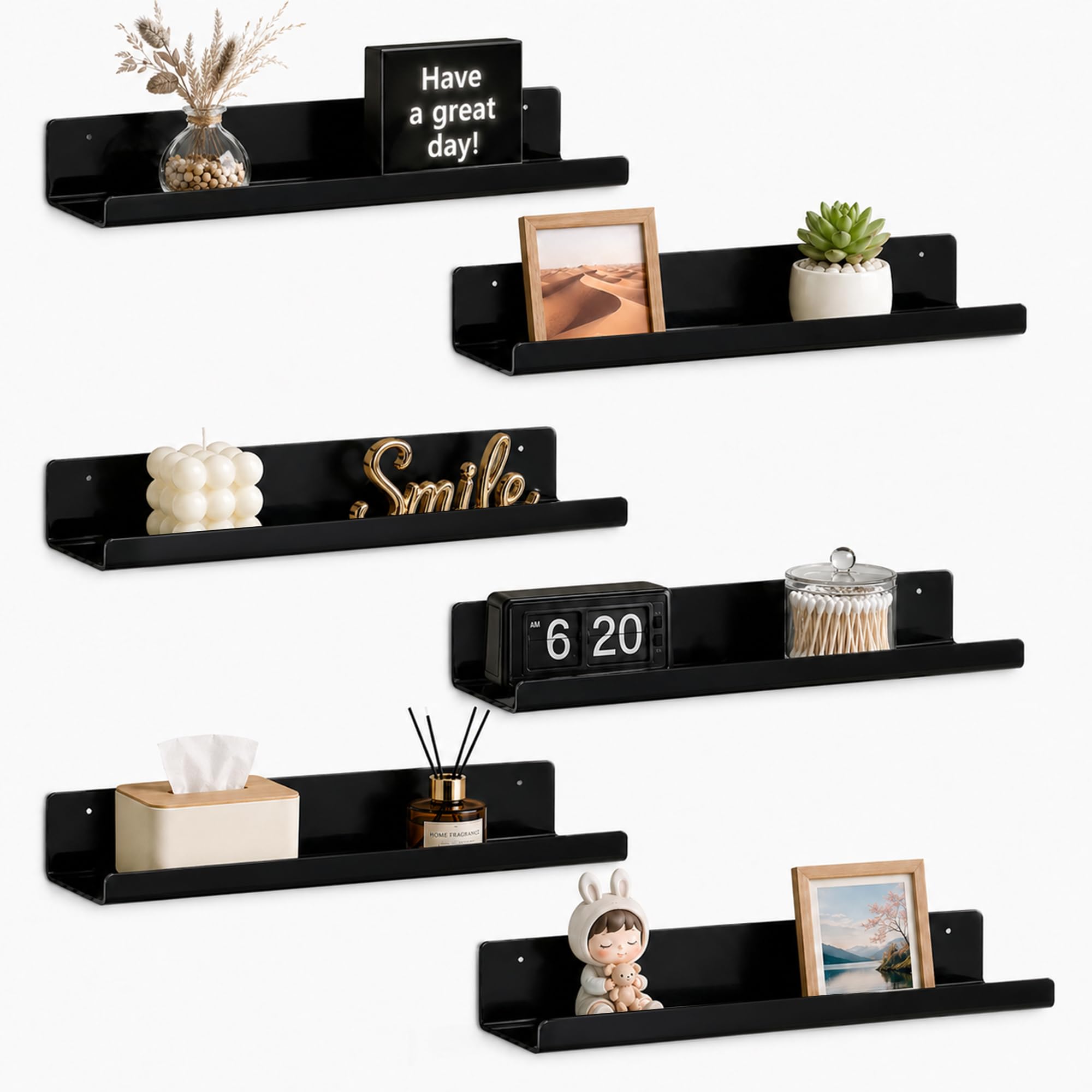 RICHER HOUSE Acrylic Shelves 38cm