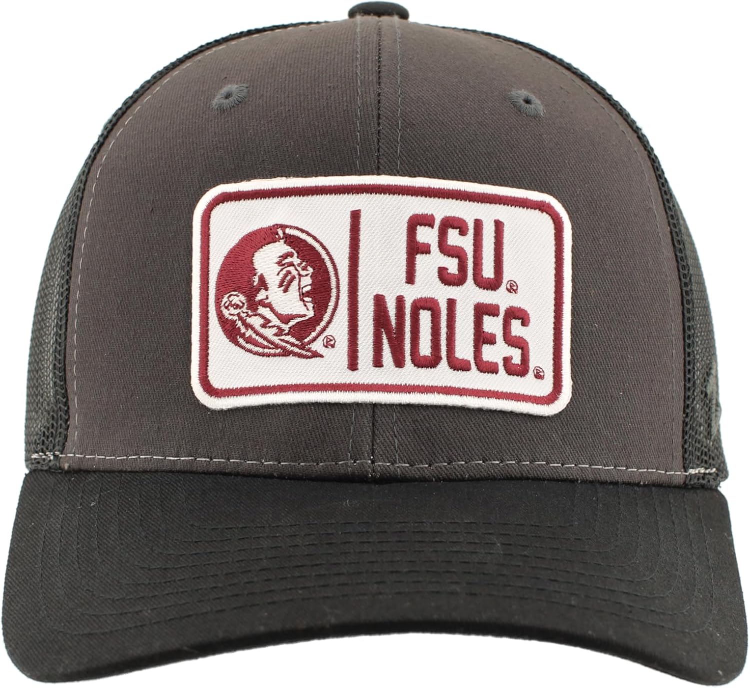 Florida State Seminoles NCAA Officially Licensed Snapback Hat Big Rig Patch Charcoal Black Defer - Image 2