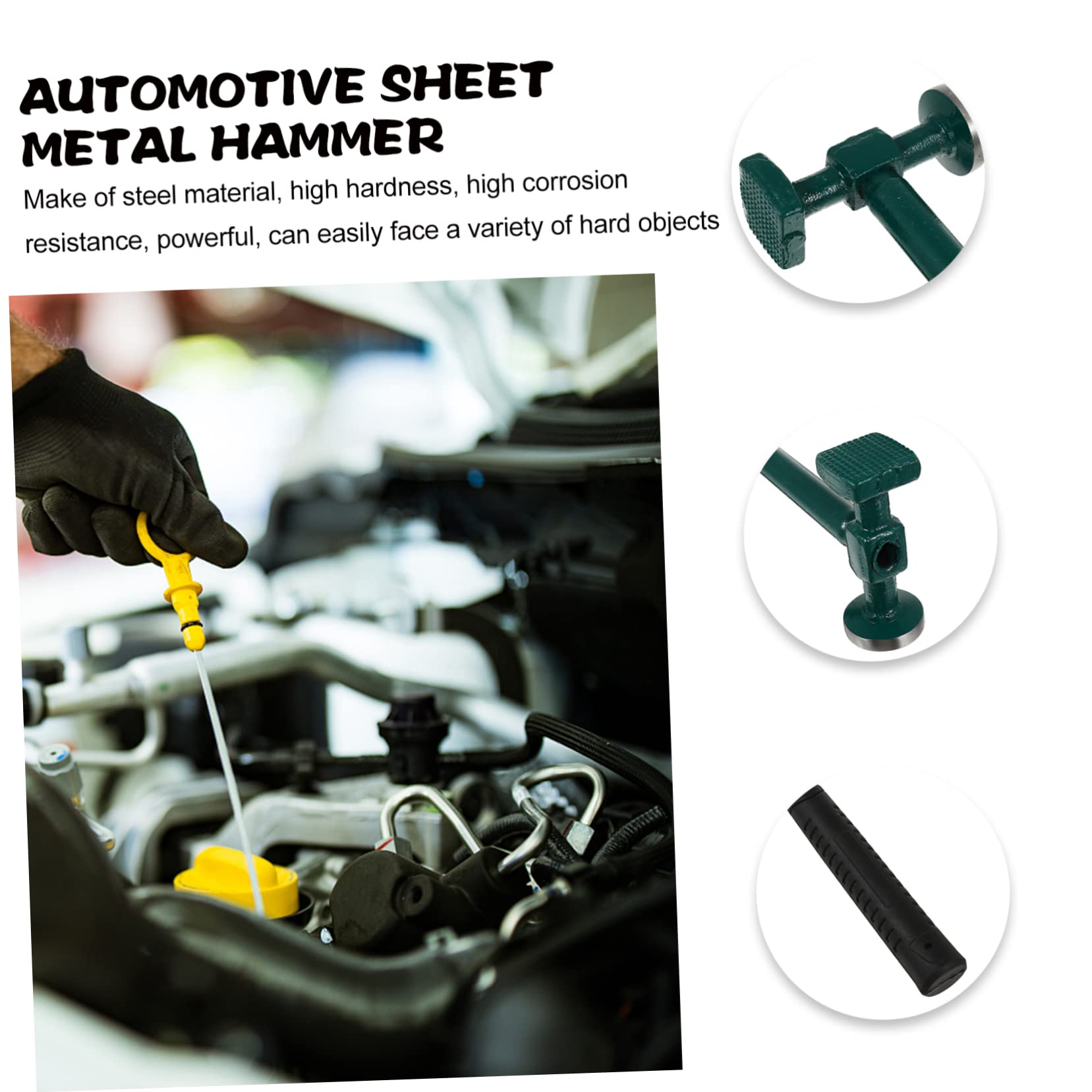 WOONEKY Auto Hammer Car Repair Panel Hammer Metal Repair Easy Operation Hand Tool for