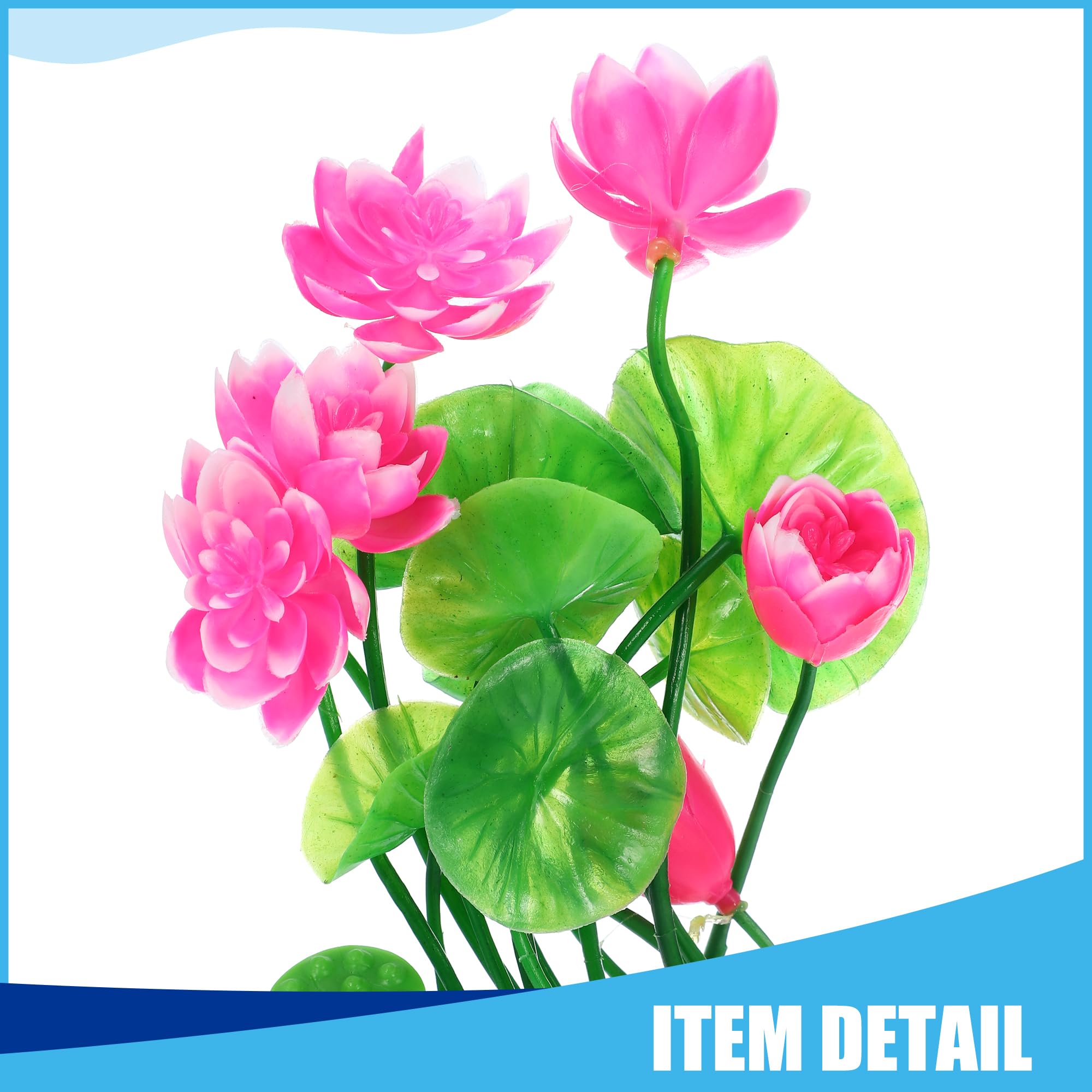CAPASTEC Aquarium Decoration, Mini PE Ceramics Aquarium Decorations Plants for Aquarium Fish Tank,8.27Inch(Pink) - Image 4