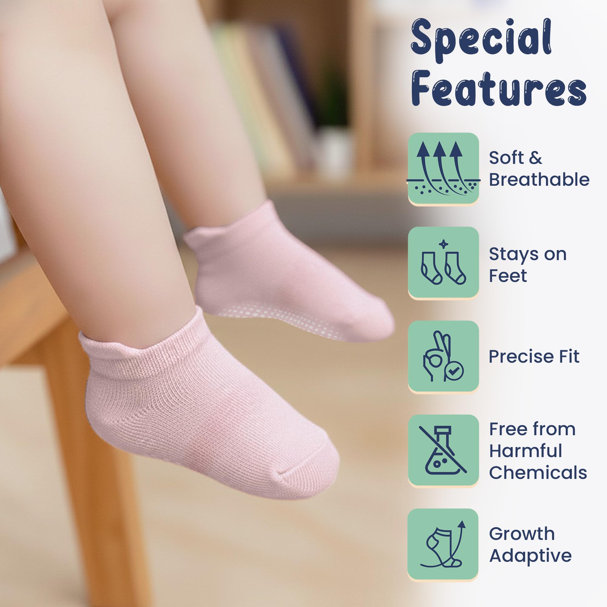 Mother's Choice Baby 12 Pairs of Box Socks, Multicolored, 0-6 Months