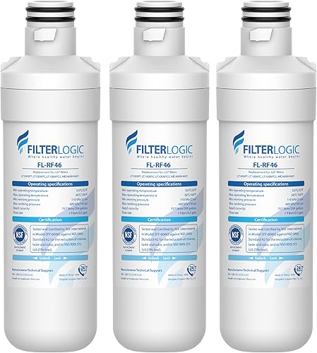 Filterlogic LT1000PC ADQ747935 MDJ64844601 Filtro de agua para refrigerador, repuesto para LG LT1000PPCPCS, LFXS26596S, LFXC22526S, ADQ74793501,
