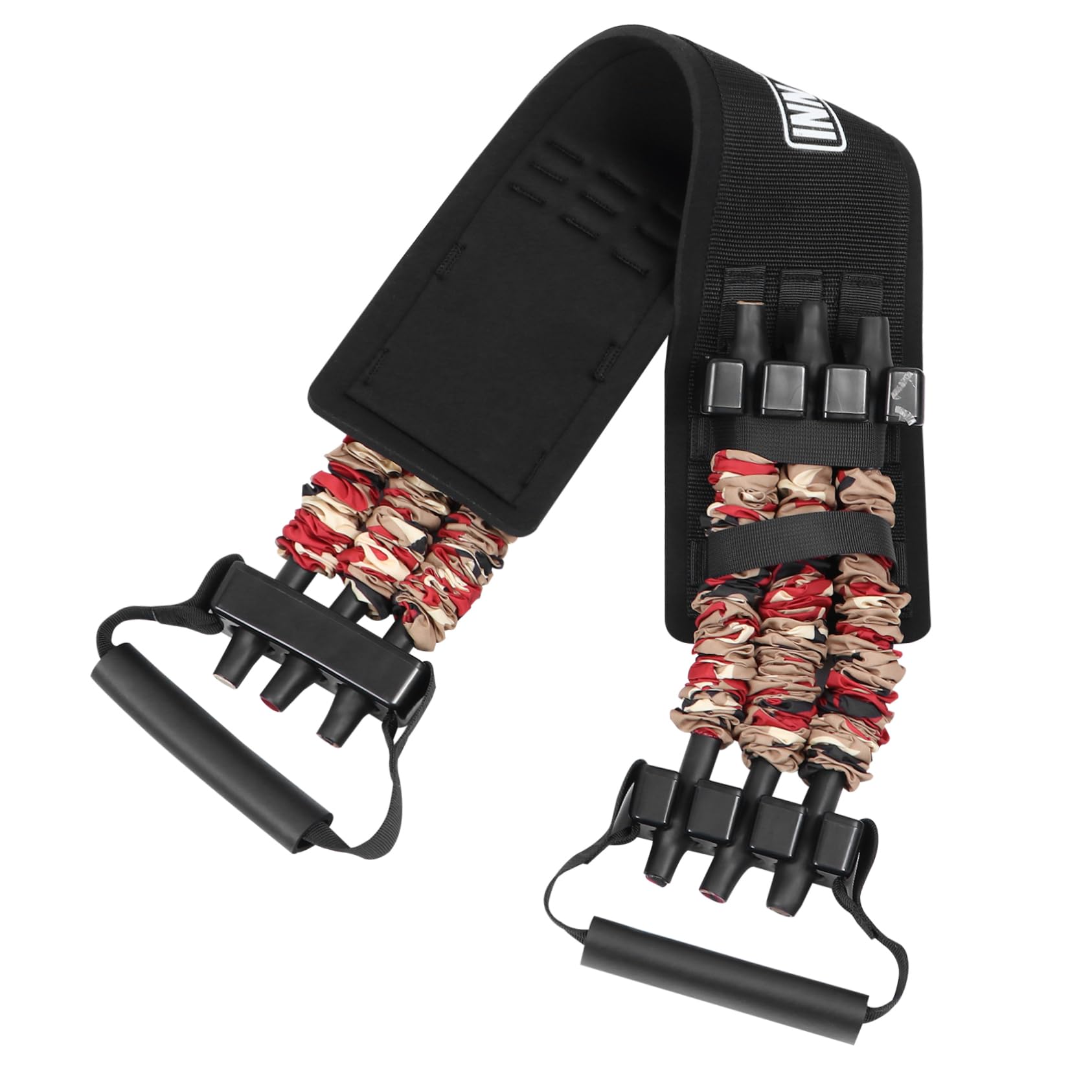 Sosoport 36kg Flame Camouflage Chest Expand Puller and Elastic Resistance Band for Bench Press Training, Muscle Strengthening Fitness Equipment Suitable for Home and Gym Workouts