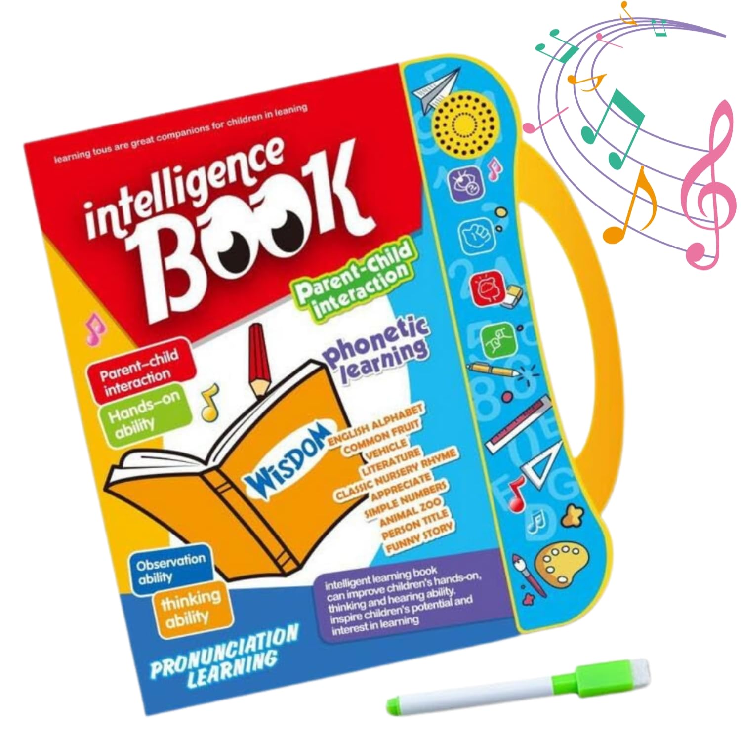 TRU TOYS Intelligence Book For Kids, Musical Educational Phonetic Learning Book, Children Electronic Activity Book With English Alphabets Numbers Words Rhymes, Interactive Book for Boys Girls 3+ years (B0CKZ921LF) Amazon Price History, Amazon Price Tracker