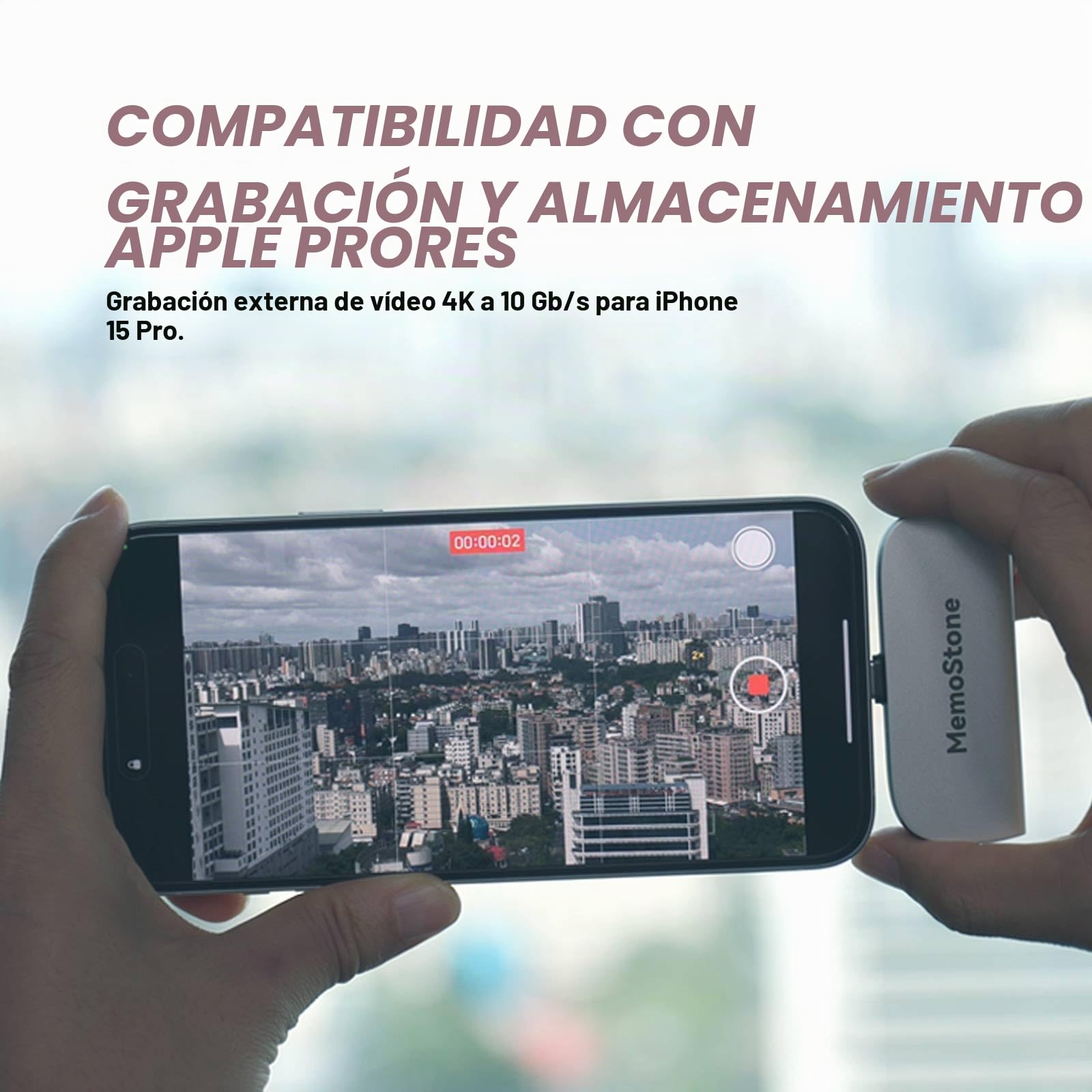 KingSpec MemoStone - SSD externo portátil USB-C de 2 TB de 2000 MB/s, unidad de estado sólido de alta velocidad con interfaz USB 3.2 Gen2x2 de 20 Gb/s, compatible con iPhones/tabletas/portátiles de