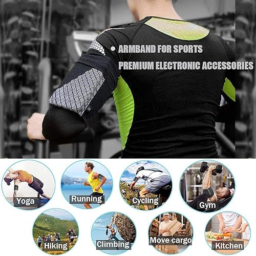 Miniatura 9 de Brazalete para teléfono celular para correr, brazalete deportivo para todos los teléfonos, entrenamiento de fitness y gimnasio universal (iPhone