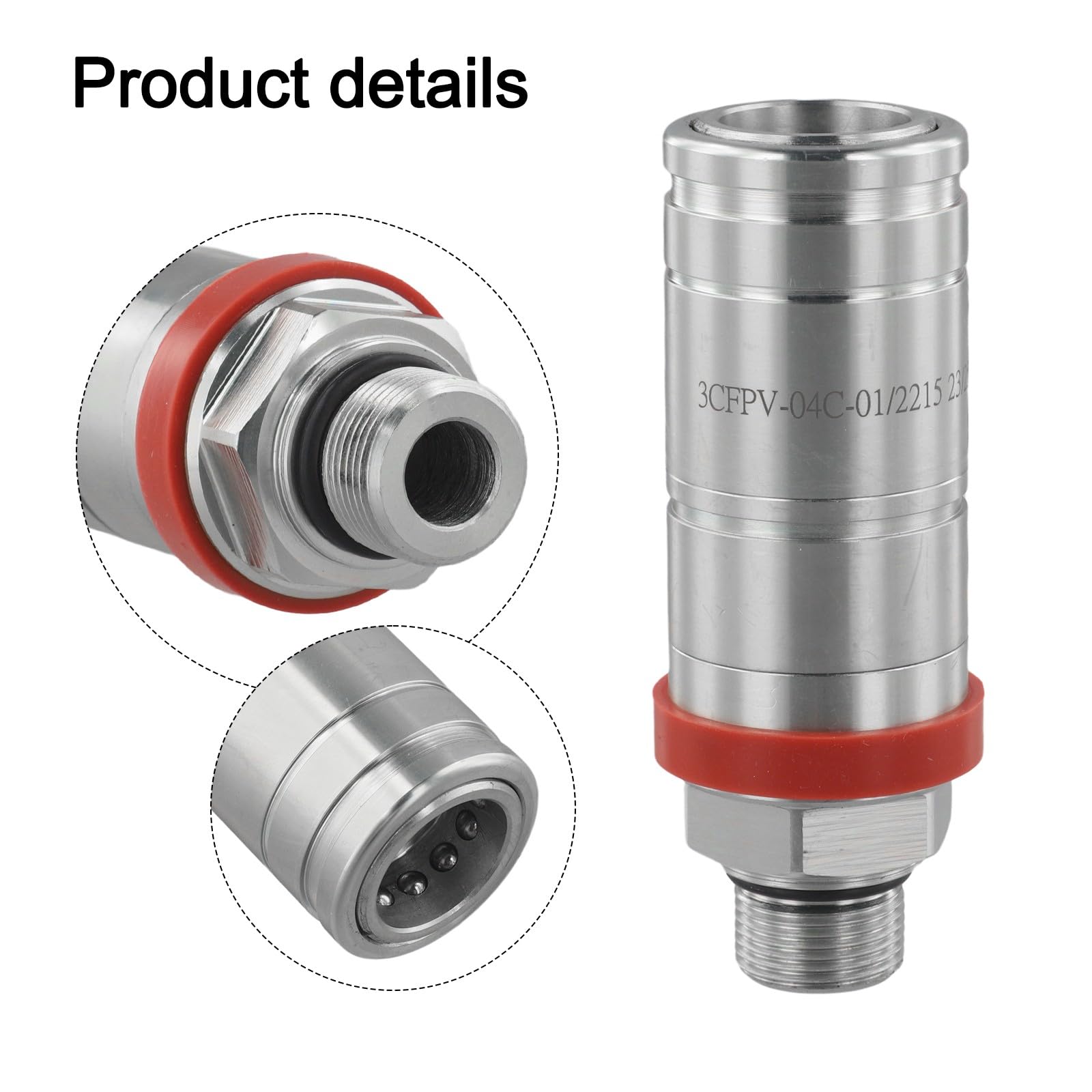 Acoplador rápido hembra hidráulico M22 Conector de rosca compatible con tractores 6400 6410 6420 Válvula de control selectivo Pieza de repuesto AL166181 AL200979
