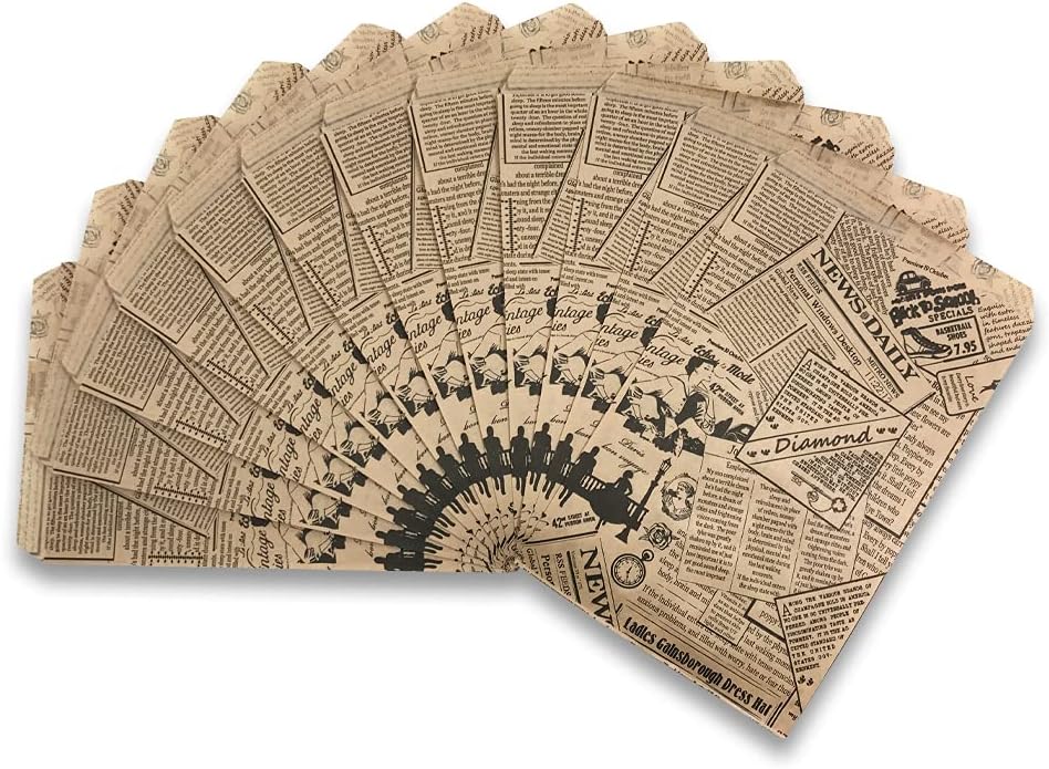 888 Display USA, Inc 100 pcs of 8 1/2” x 11” Newsprint/Kraft Paper Gift Bags – Shopping/Sales/Tote Bags