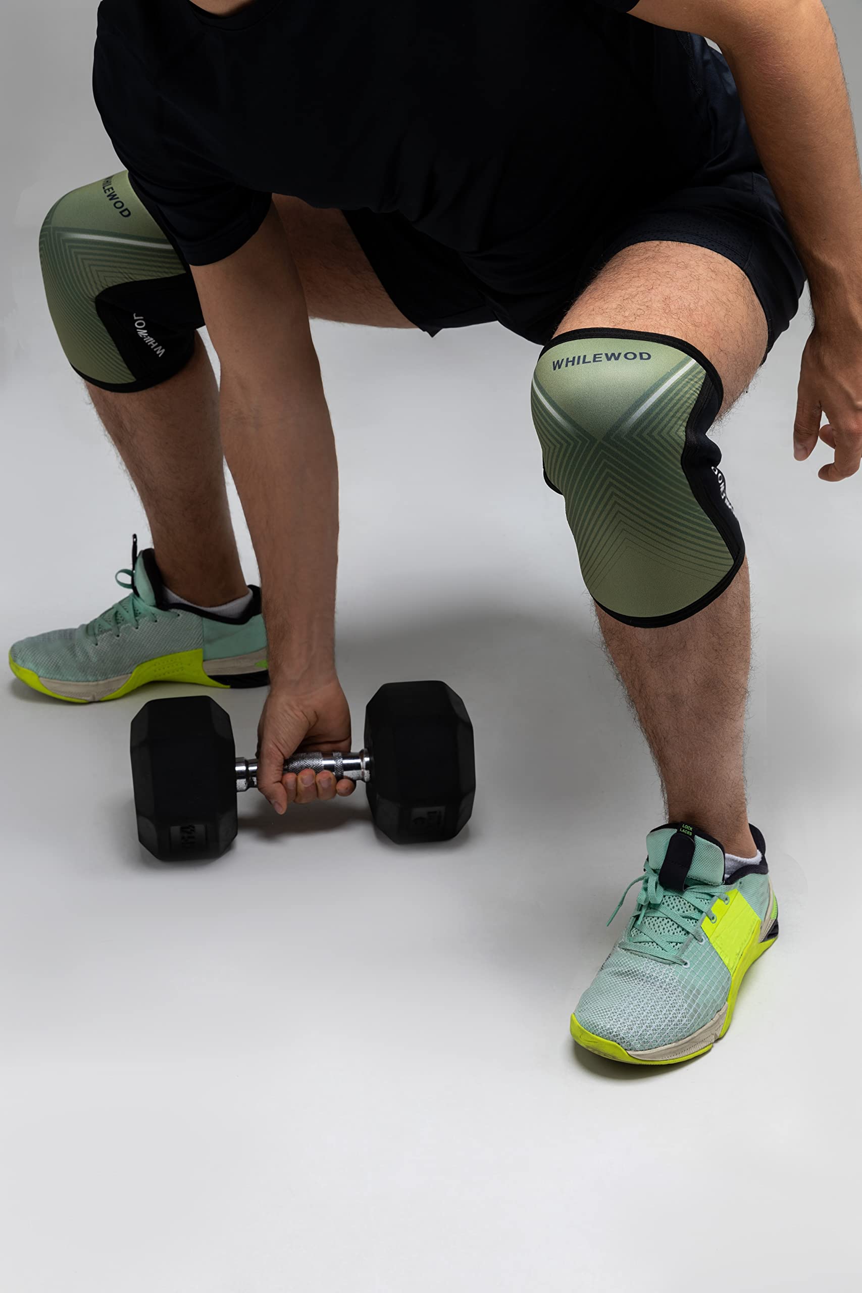 ginocchiere cross training, 5mm Neoprene, paio di ginocchiere powerlifting, ginocchiere palestra (Small)