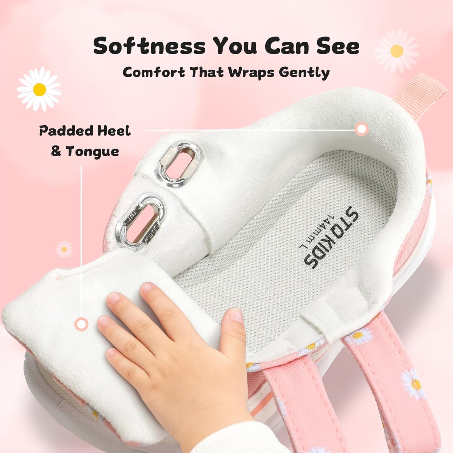 Toddler Boys & Girls Shoes Wide Toe Box Barefoot Kids Canvas Sneakers with Hook-and-Loop - Image 7