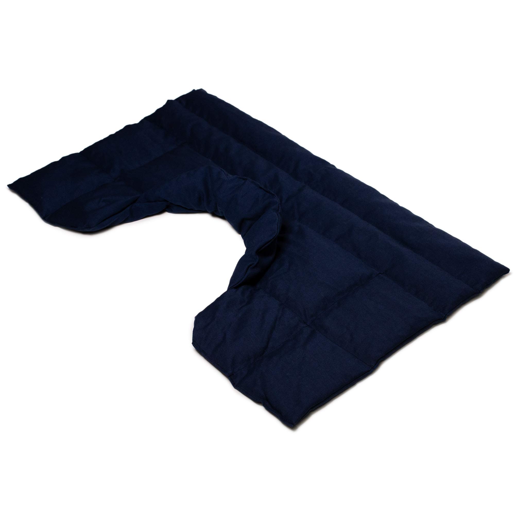 Cuscino termico cervicale XL per collo, spalle e schiena - Cuscino termico con noccioli di ciliegia - blu scuro -