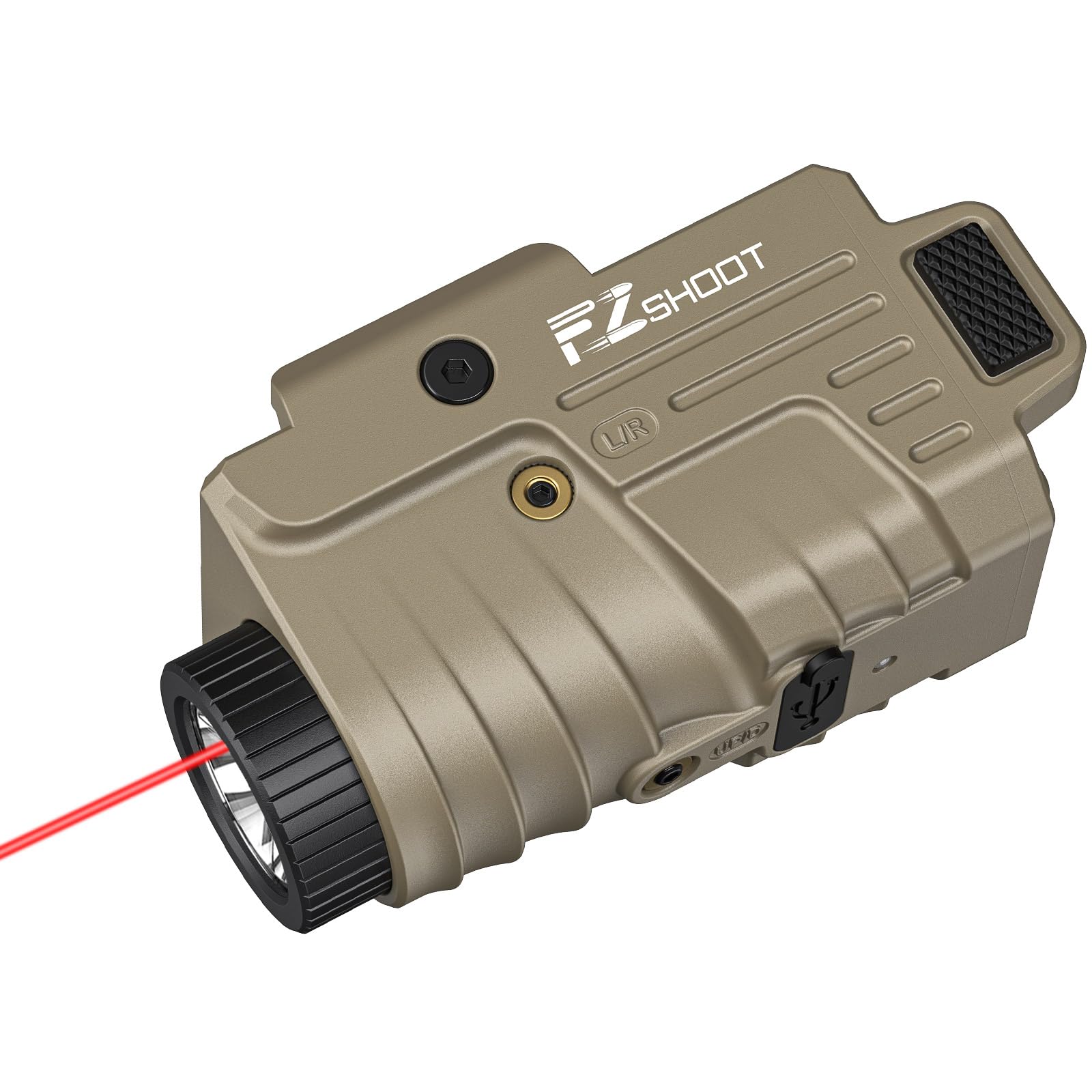 EZshoot 800 Lumens Pistol Light Laser Combo Rechargeable for Home Defense