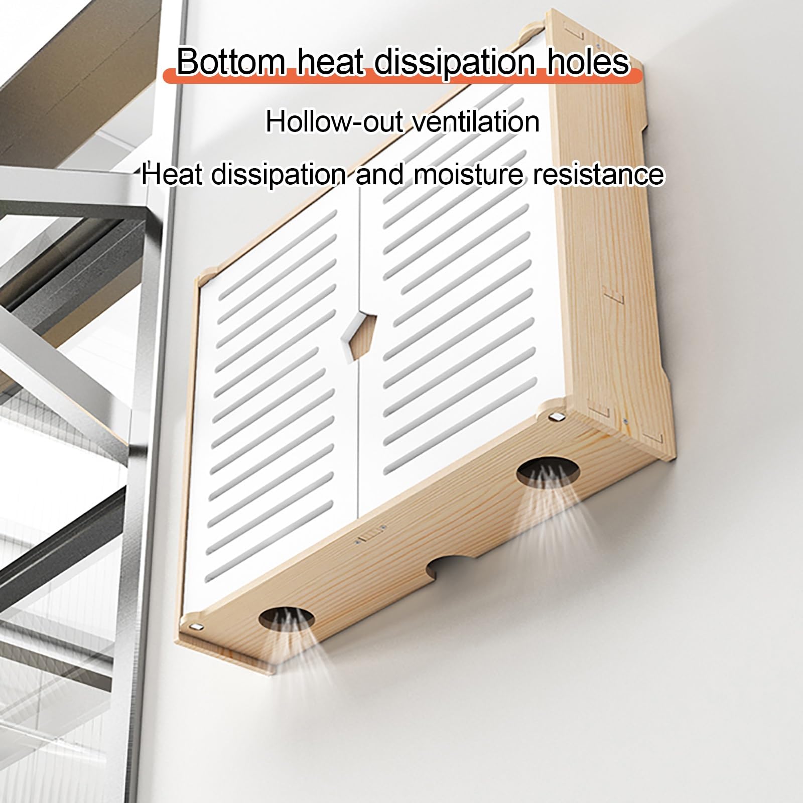 Étagère murale pour routeur WiFi, boîte de rangement et armoire en bois, solution de gestion des câbles, assemblage facile