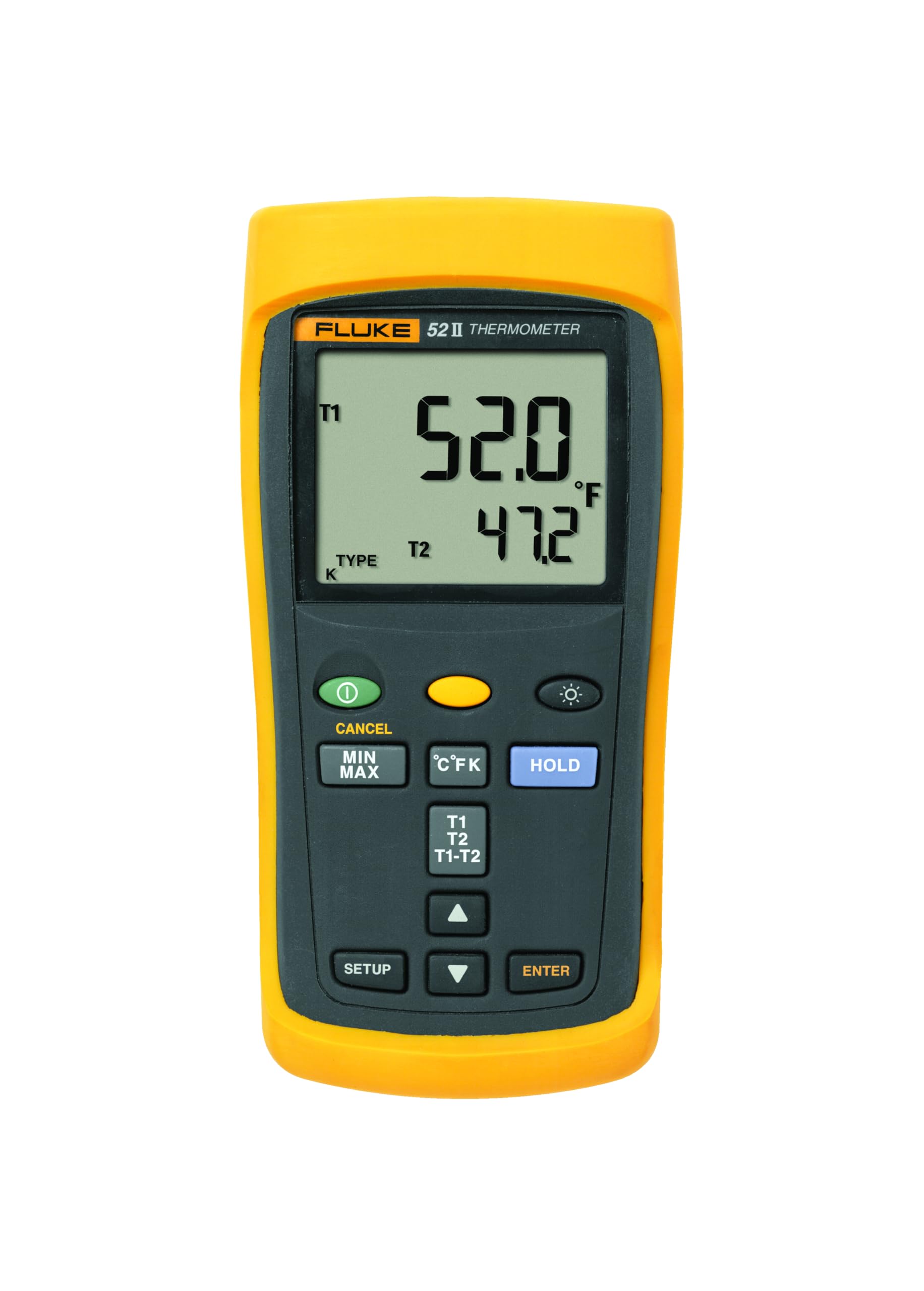 FLUKE-​52-​2 60&50HZ Termómetro digital de dos canales para termopar K, J, T y E