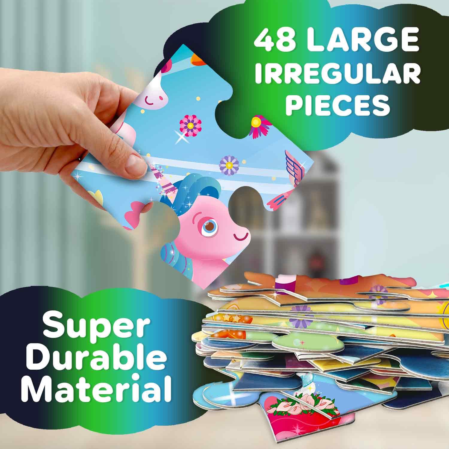 QUOKKA Floor Puzzles For 3 4 Year Olds, 48 Large Pieces Jigsaw Puzzles For Kids - Image 4
