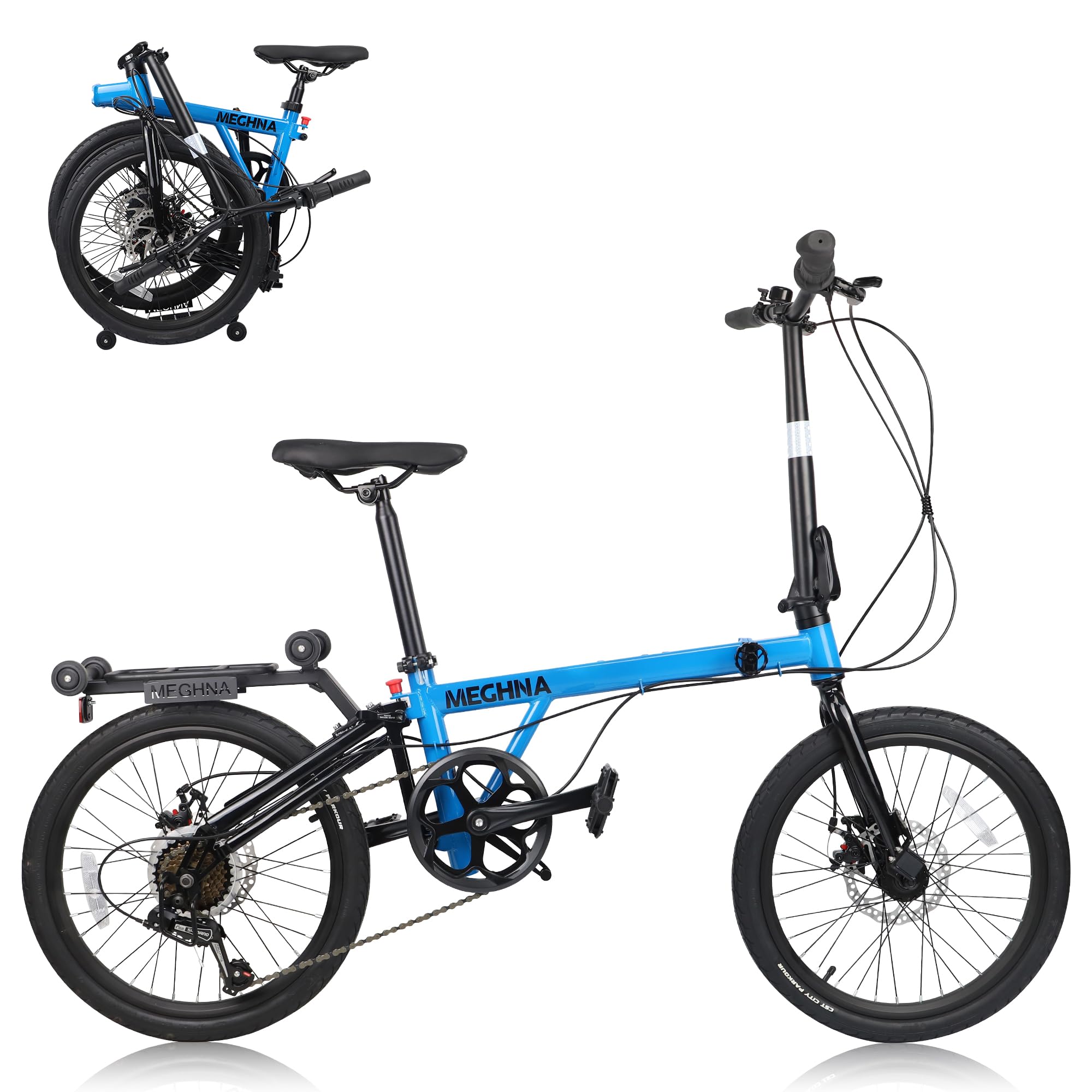 Amazon.com : MAKELEN 7-Speed Folding Bike, 20
