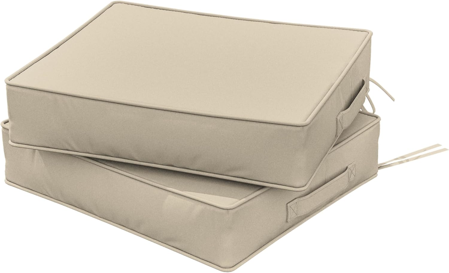 Outdoor Chair Cushions 18.5 X 16 X 4 Inch Patio Furniture Cushions Waterproof & Fade Resistant Outdoor Cushions for Patio Furniture with Handle & Adjustable Straps Set of 2
