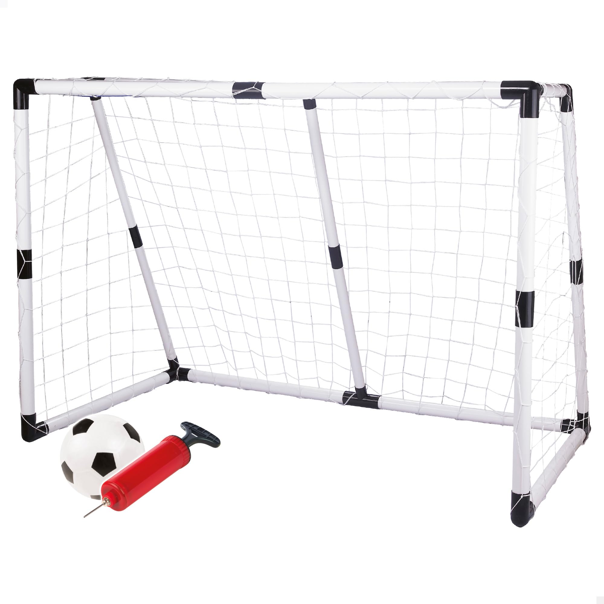 COLORBABY CB Sports Portería de fútbol, 190x90x132 cm, Pelota Hinchable Ø12,​5 cm, Bomba de Aire Manual, Juegos para niños Exterior, Juguete Infantil niño, Juego Entrenamiento, +​3 años (47691)