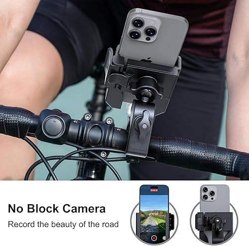 Miniatura 3 de Soporte de teléfono para bicicleta, soporte para teléfono de motocicleta con cámara sin bloqueo, abrazadera de teléfono celular para manillar de