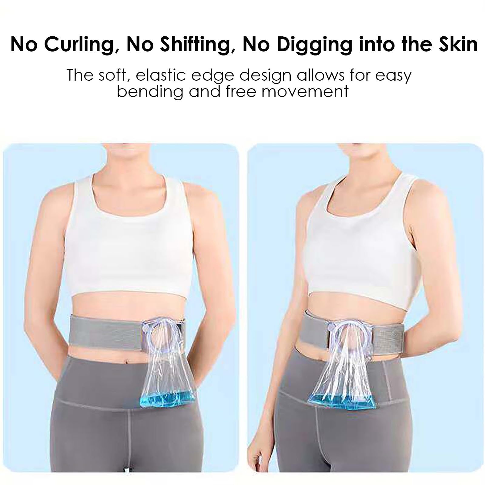 Cintura di Supporto per Stomia per Uomo e Donna, Fascia Addominale Discreta, Fascia per Stomia per Sacche di Colostomia/Urostomia, Cura Post-Operatoria