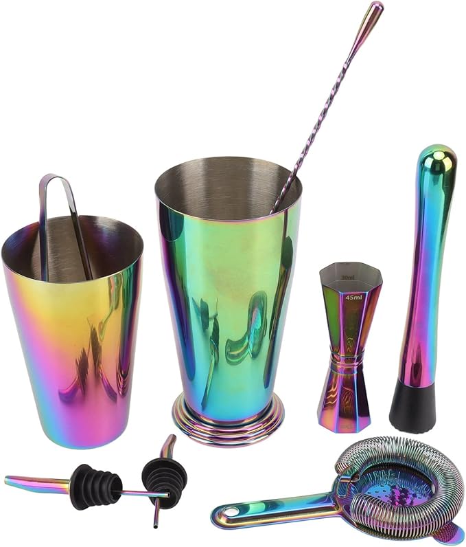 Kit de Bartender Coctelera Acero Inoxidable 304 con Base Pesada miniatura 3