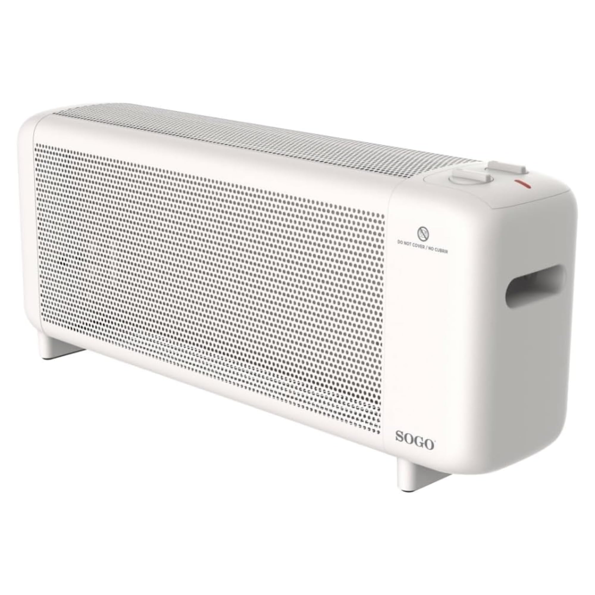Sogo Radiador Eléctrico Bajo Consumo de Mica - Estufa Eléctrica Calor instantáneo y funcionamiento silencioso - Termostato Ajustable - 2 potencias 750/1500W - Protección Contra el Sobrecalentamiento
